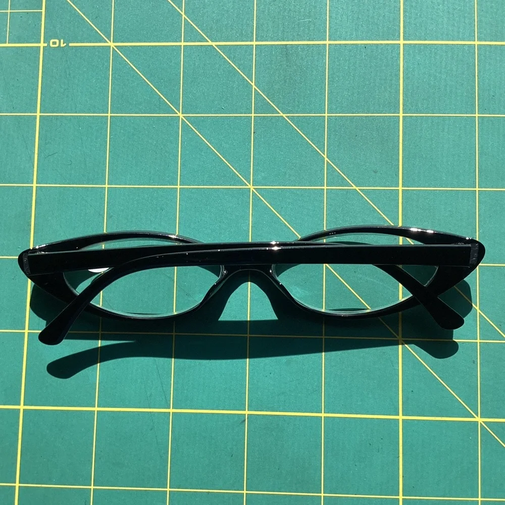 NIB Cat Eye Readers Black 1.25+ Rhinestones Retro Boho Hippie Glasses